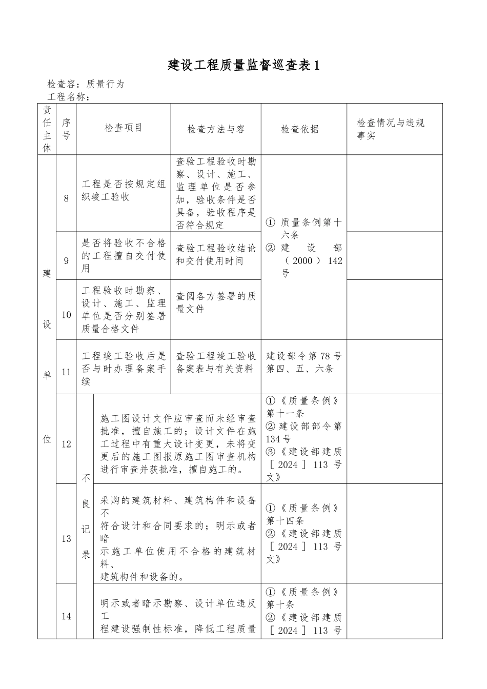 建设工程质量监督巡查表_第3页