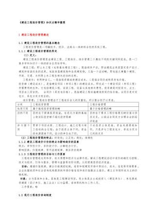 建设工程造价管理知识点精华整理