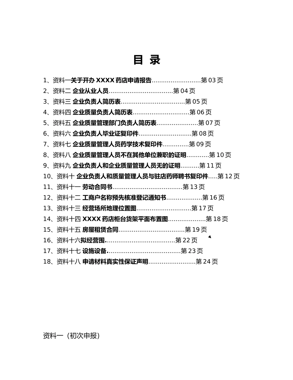 开办药品零售企业申办材料样书_第3页