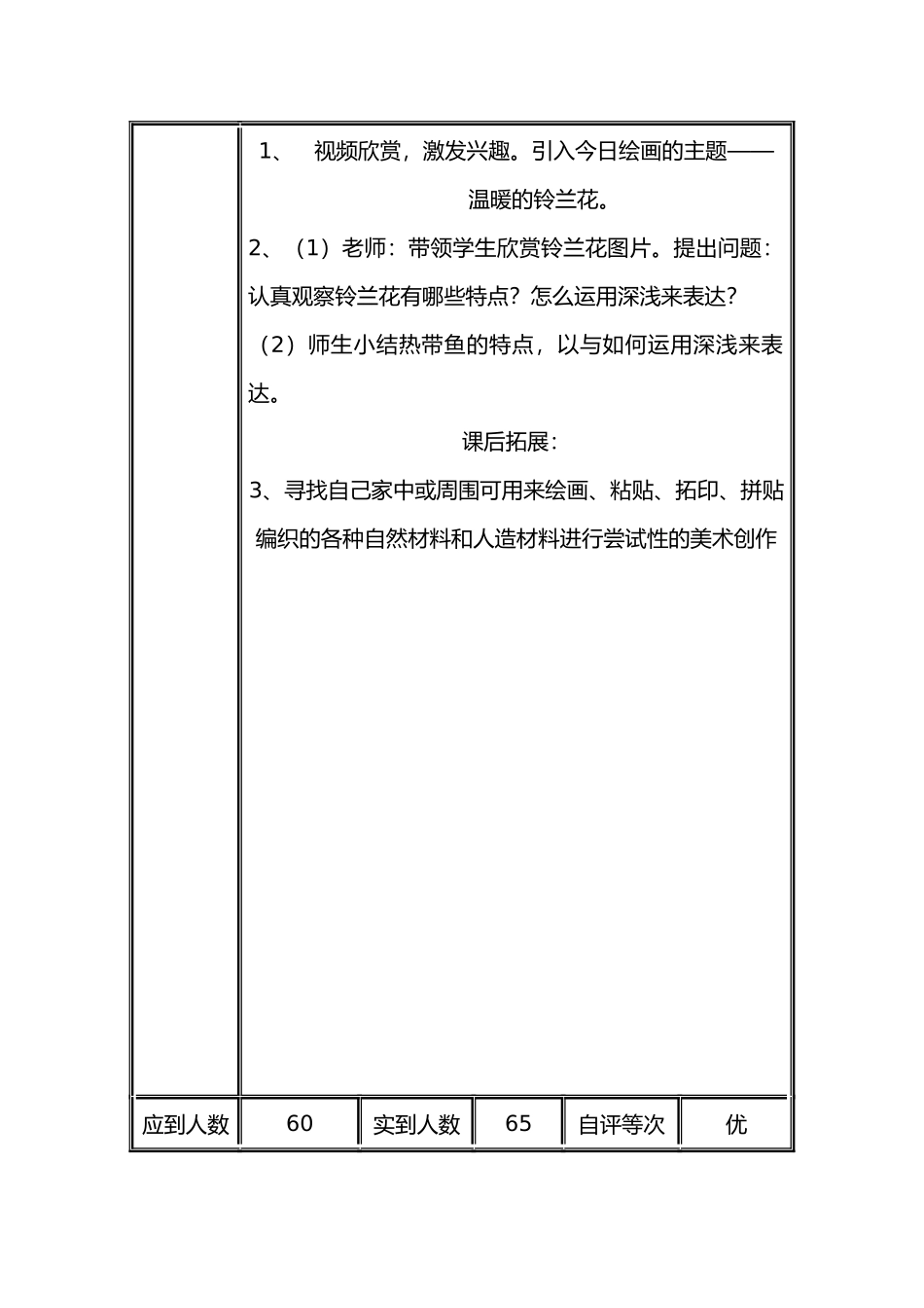 彩铅艺术活动记录样表_第3页