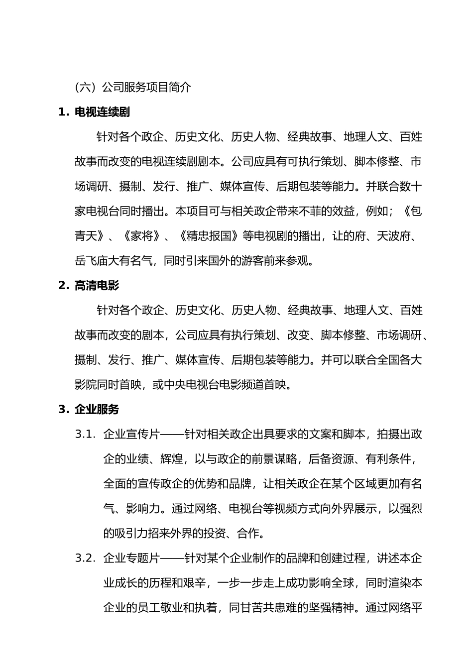 影视公司策划书模板_第2页