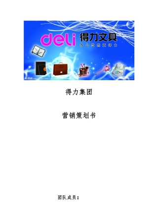 得力营销策划实施计划方案书