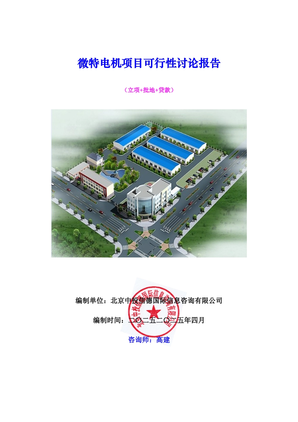 微特电机项目可行性研究报告_第1页