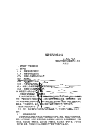 德国福利制度总结三版