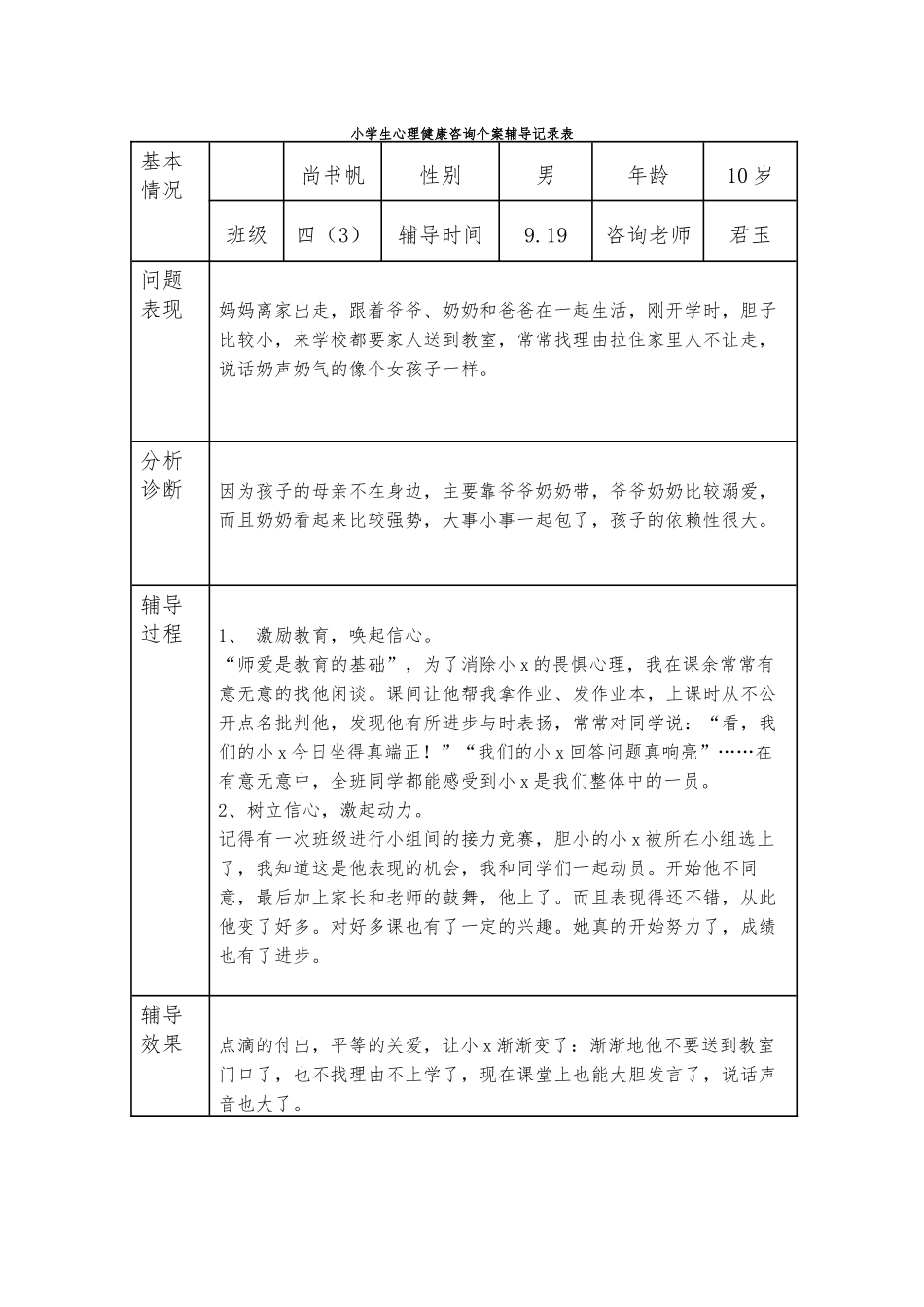 心理健康咨询个案辅导记录表_第2页