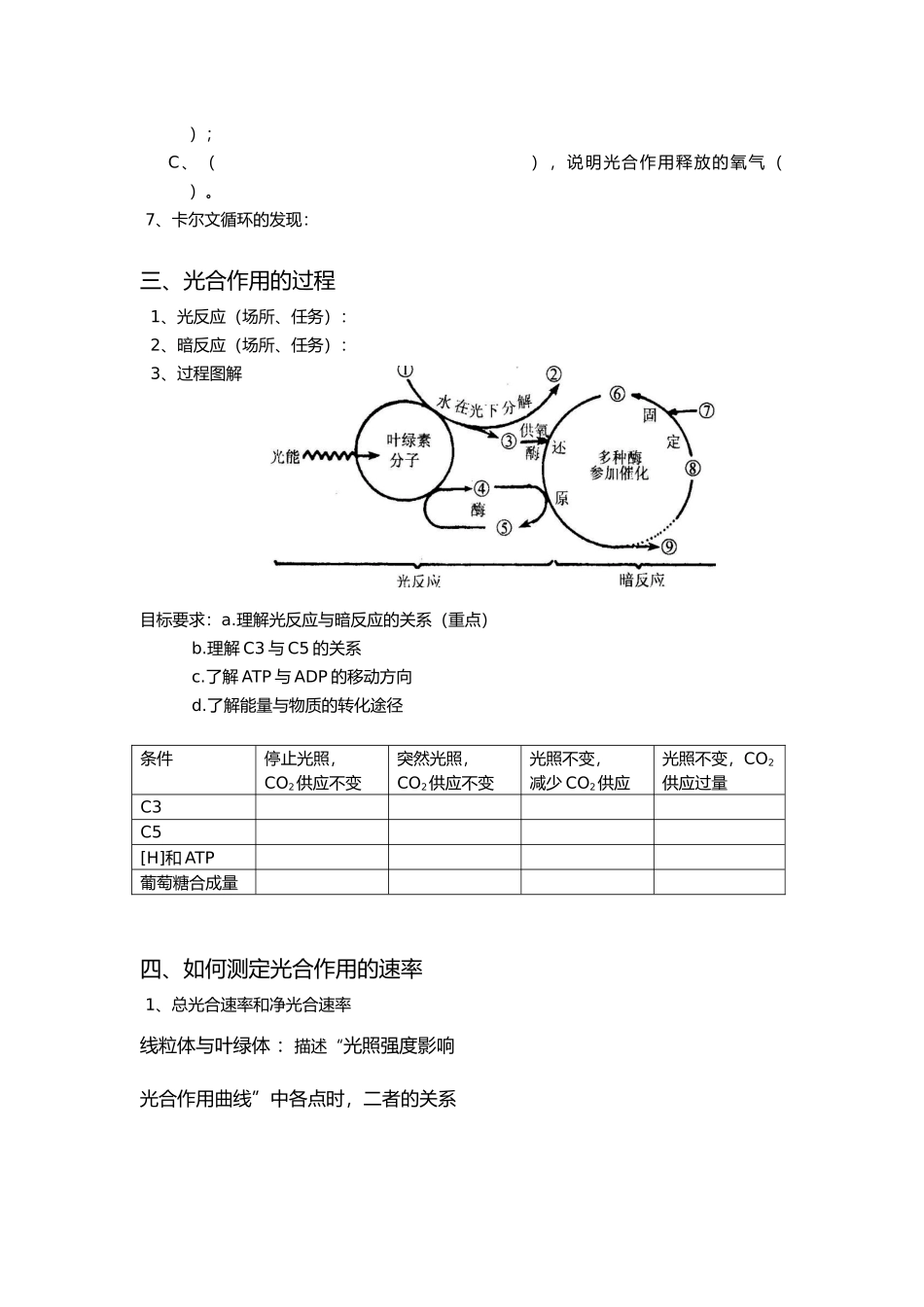 必学一光合作用复习提纲_第2页