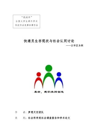 快递员生存现状调查报告