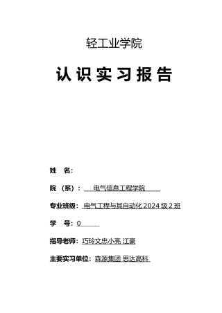 思达、森源_见习报告