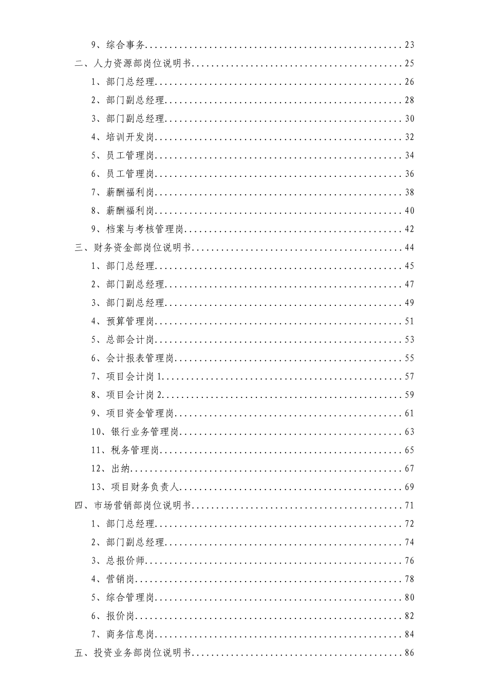 总部岗位说明书XXXX版_第2页