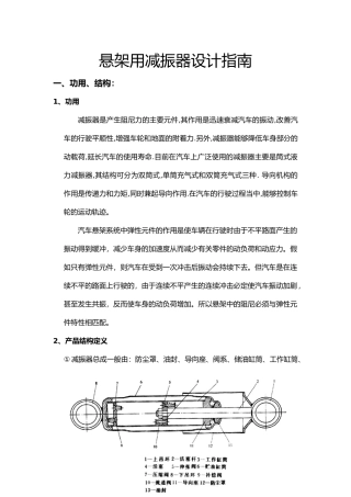 悬架用减振器设计的指南