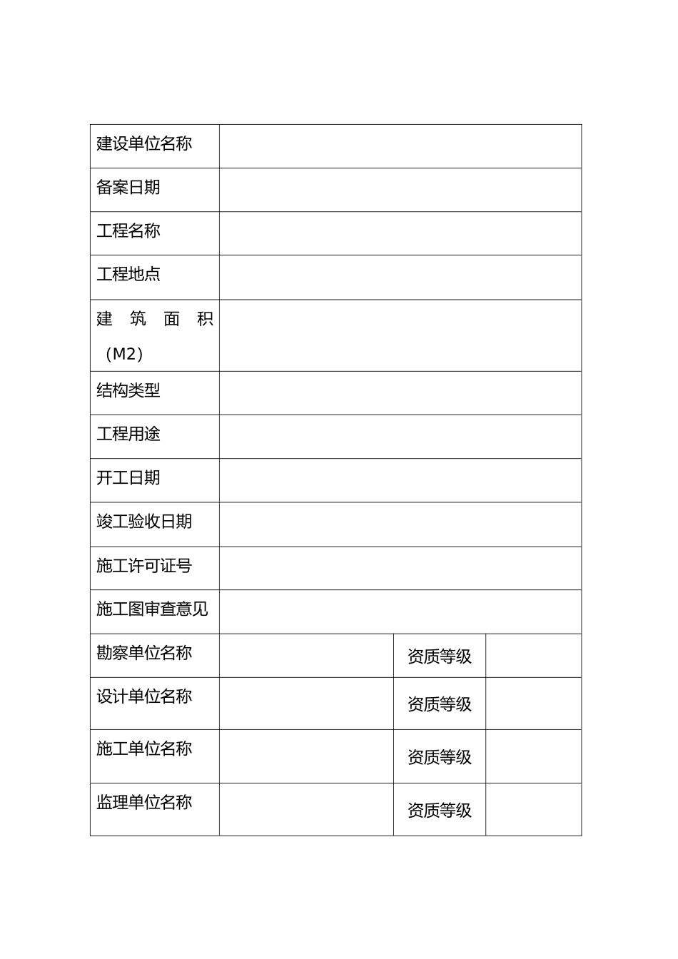 慈溪市房屋工程建筑工程竣工验收备案表_第2页