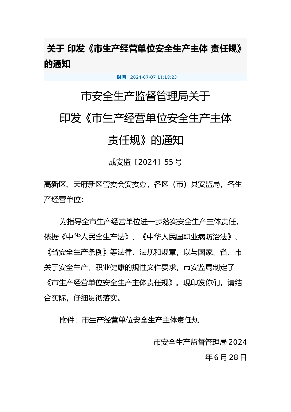 成都市生产经营单位安全生产主体责任规范)_第1页