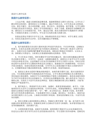 我是什么教学反思