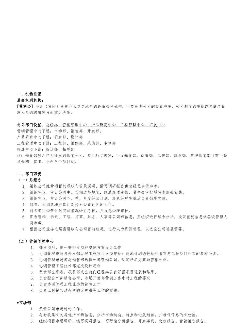 房地产公司岗位职责大全_第2页