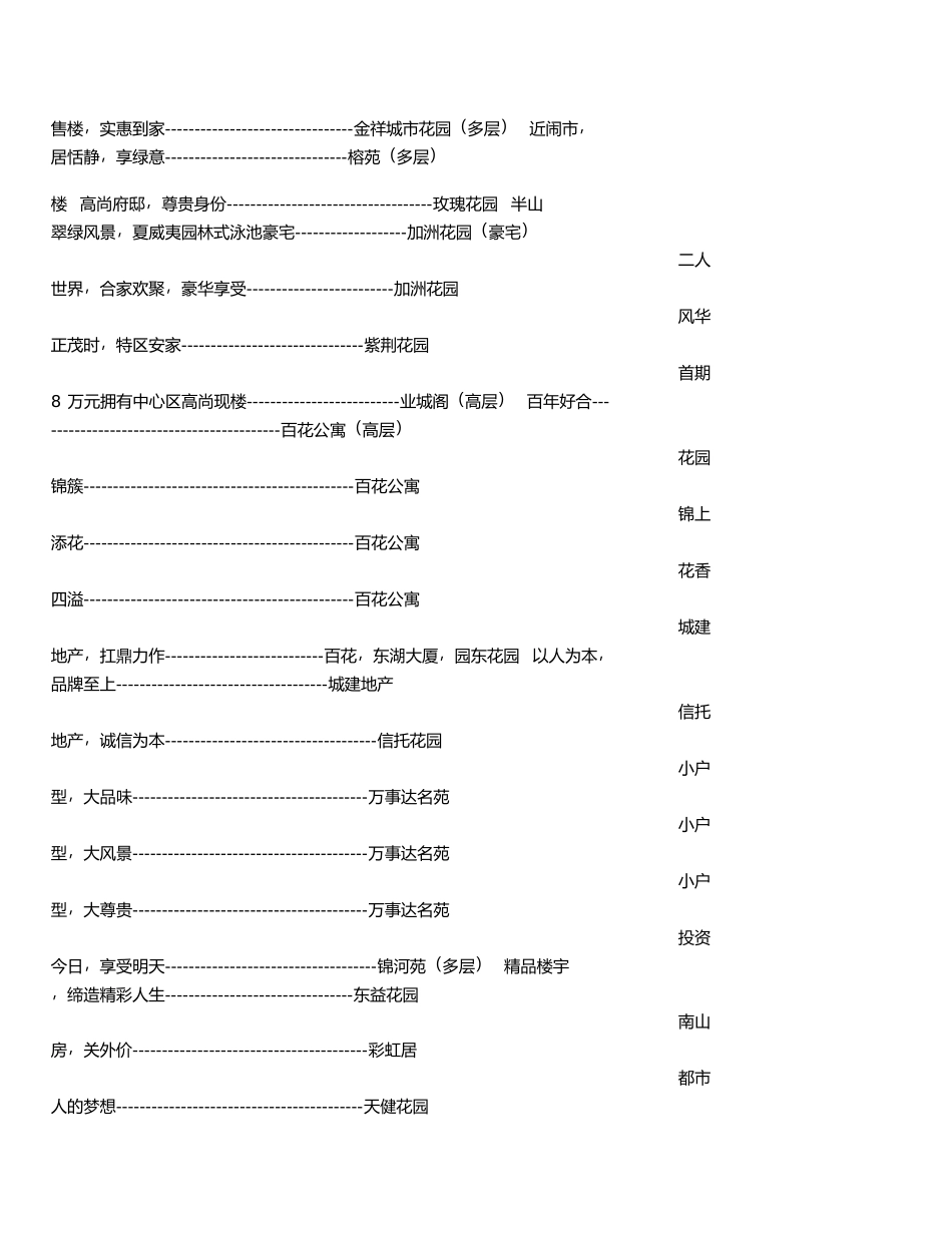房地产广告语大全_第3页