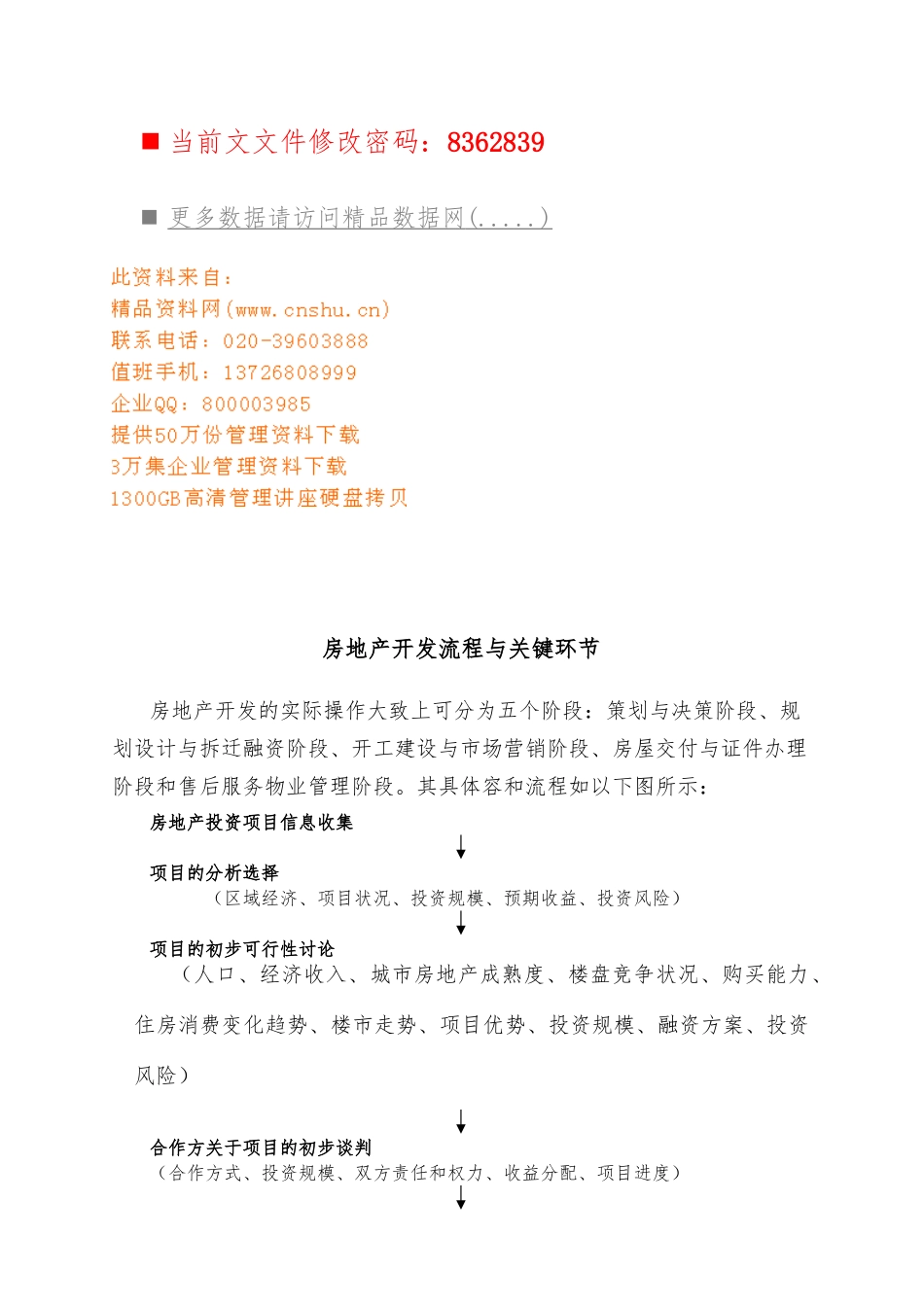 房地产开发流程分析报告_第1页