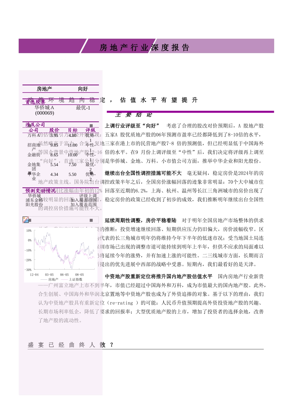 房地产行业深度报告_第1页