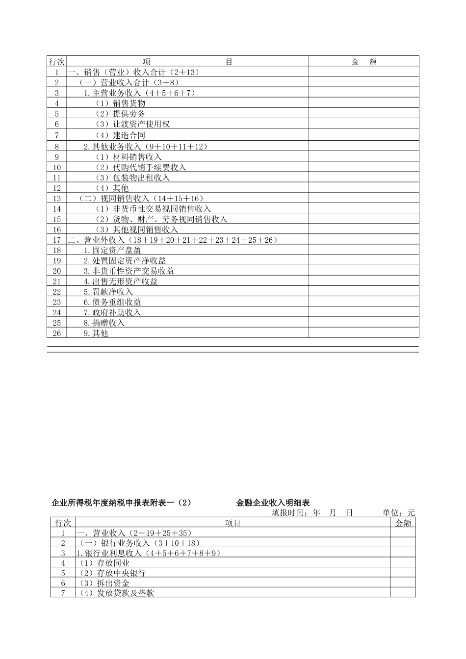 所得税汇算清缴申报表及附表_第2页