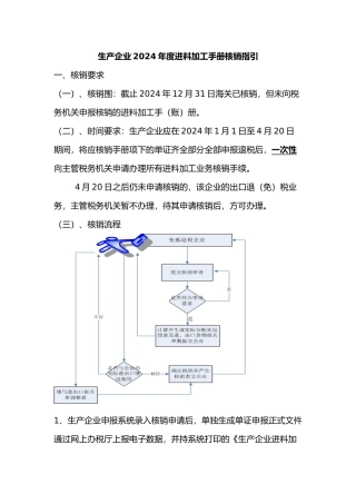 手册核销培训资料全