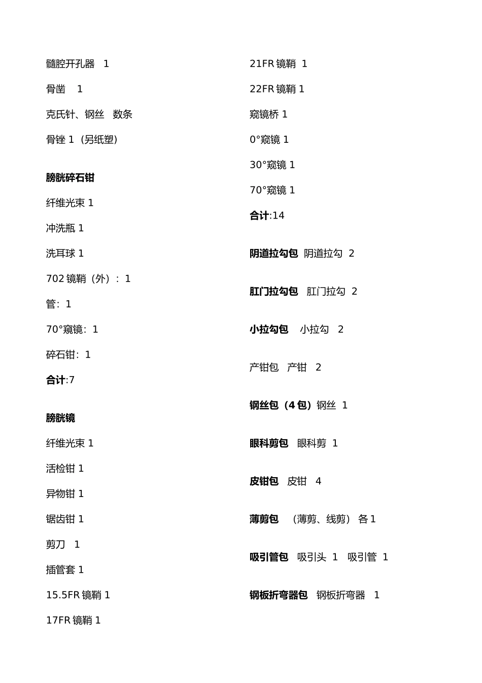 手术室各类器械包清单_第3页