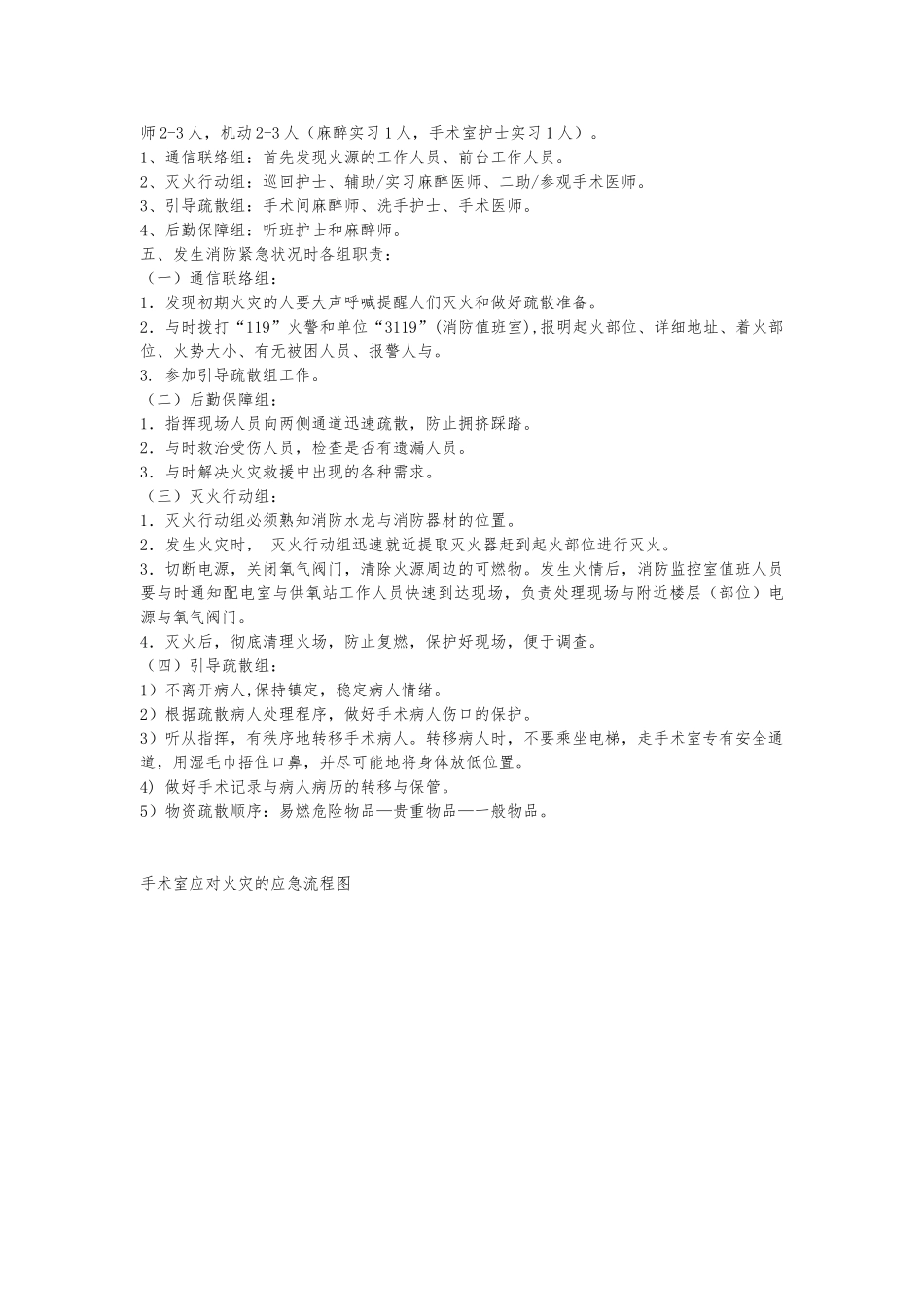 手术室防火培训与应急处置预案_第2页