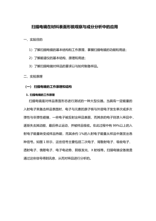 扫描电镜在材料表面形貌观察与成分分析中的应用