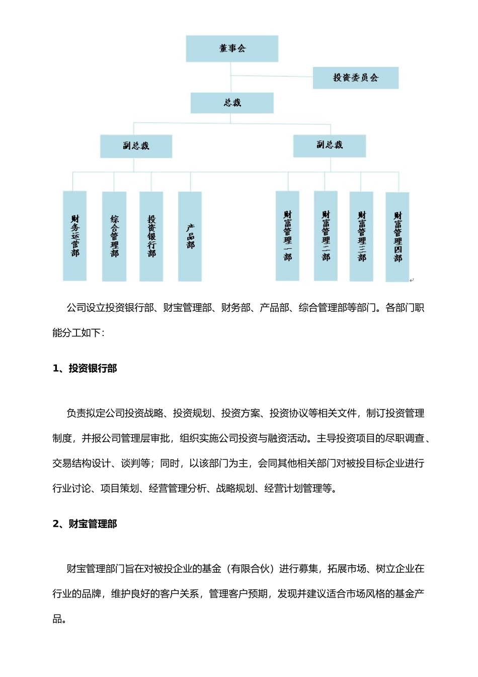 投资管理公司运营计划书_第3页