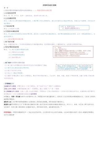 护理_学导论总结1_6章