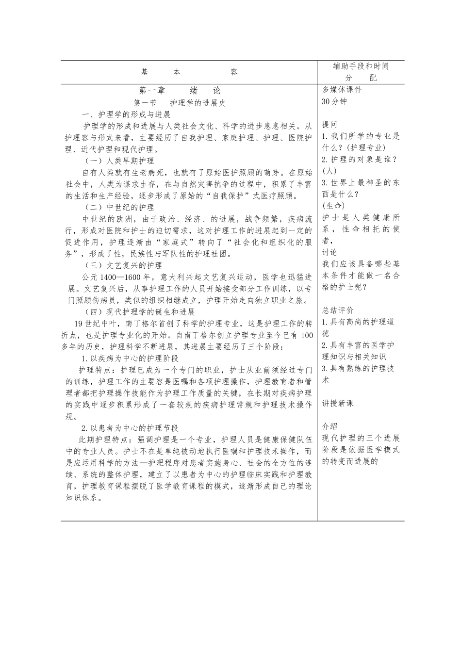 护理_学基础教（学）案第一章绪论_第2页
