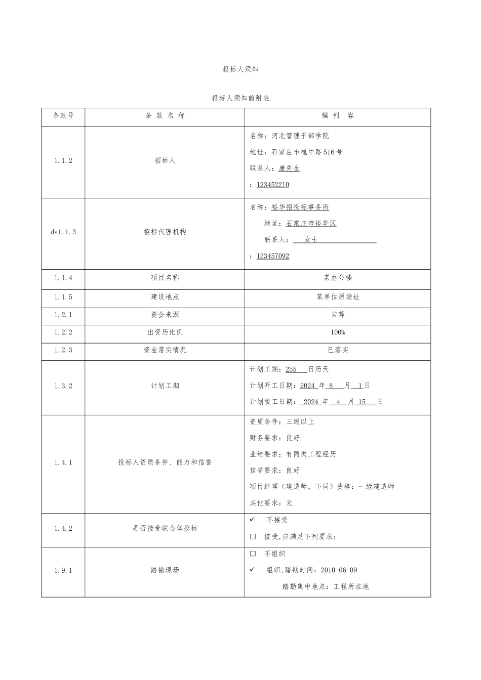 招投标招投标人须知范本_第1页