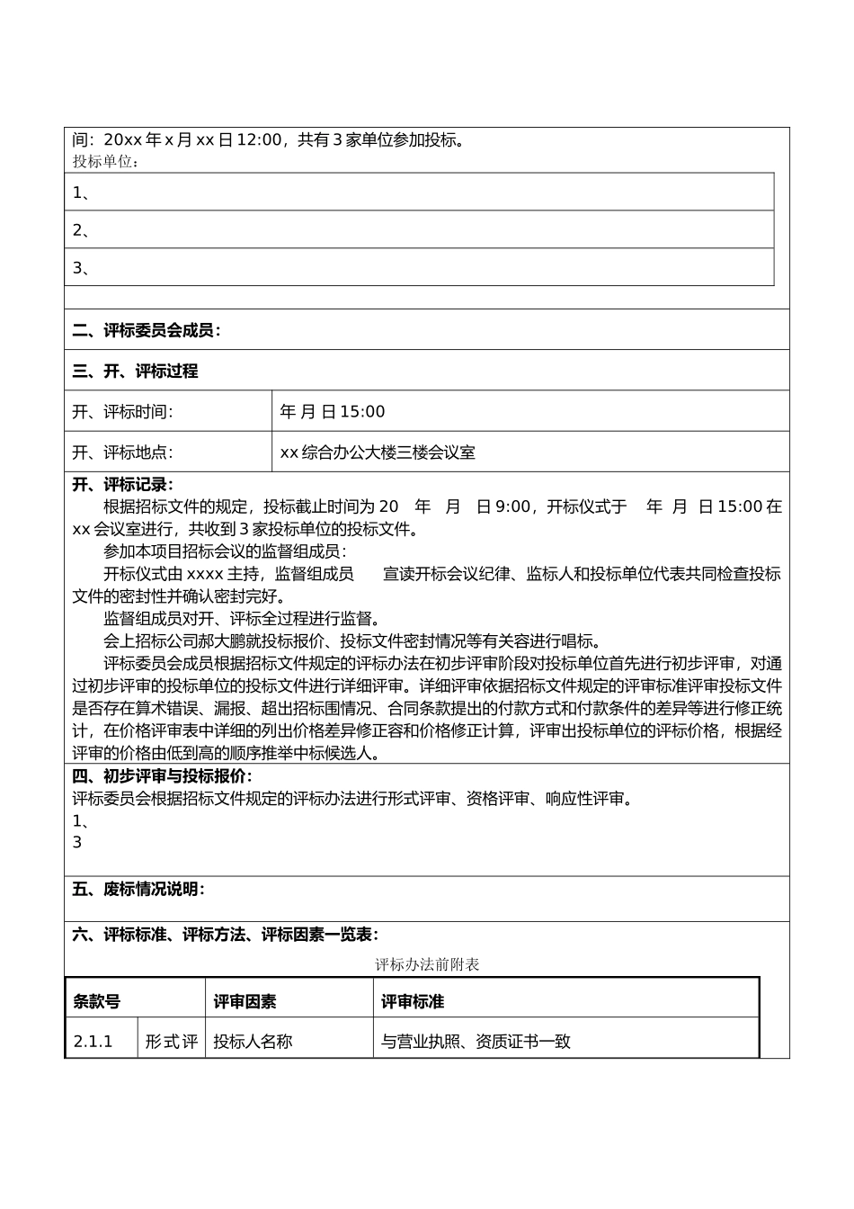 招招投标内部评标报告_第2页