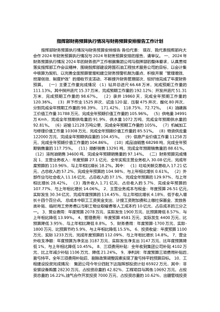 指挥部财务预算执行情况