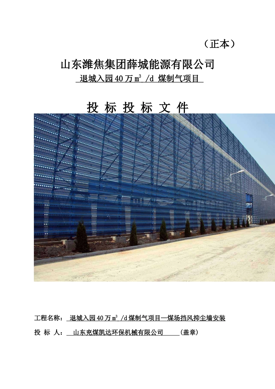 挡风抑尘墙工程技术文件正本_第1页
