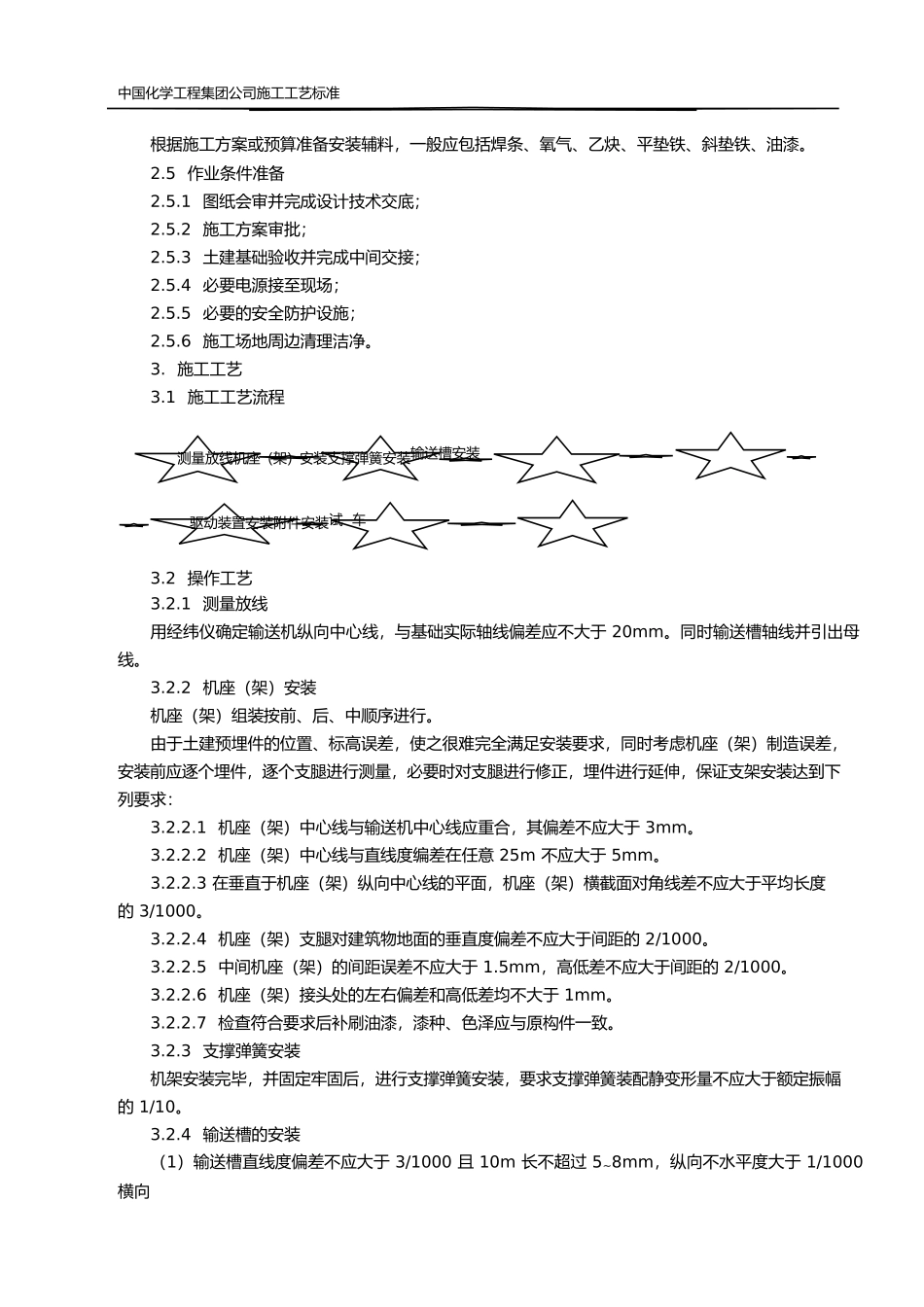 振动输送机安装施工工艺标准_第3页