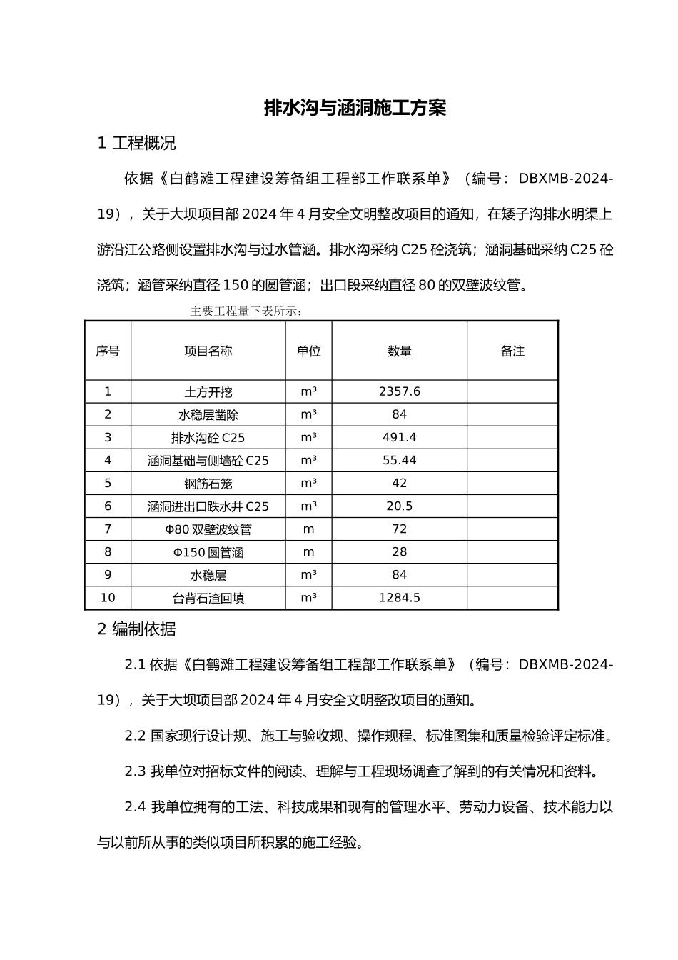排水沟与涵洞工程施工设计方案_第3页