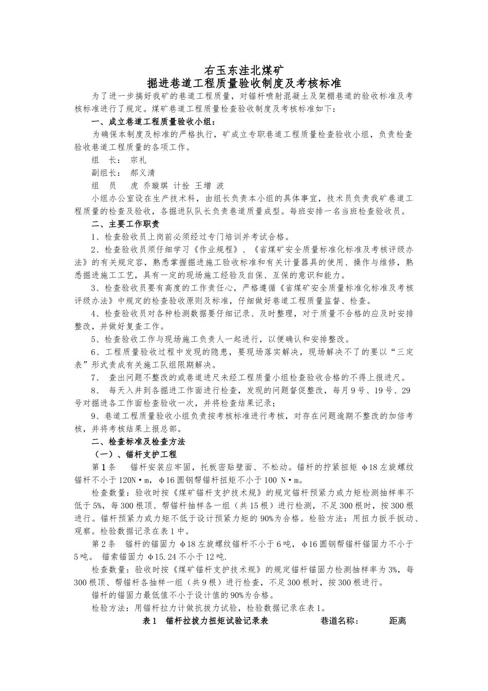 掘进巷道工程质量验收制度_第1页