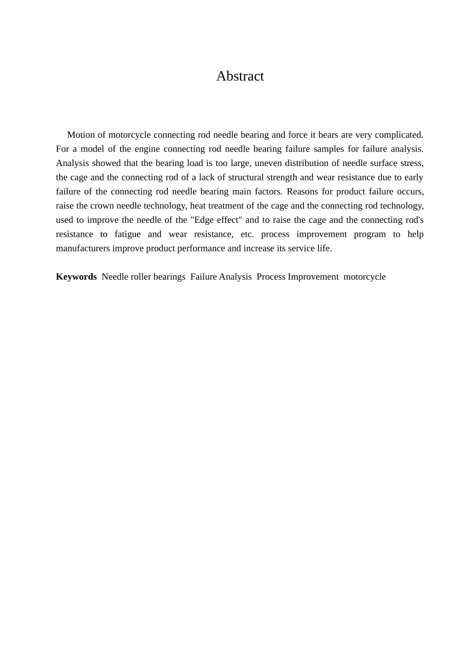 摩托车发动机连杆滚针轴承失效分析及产品改进研究_第2页