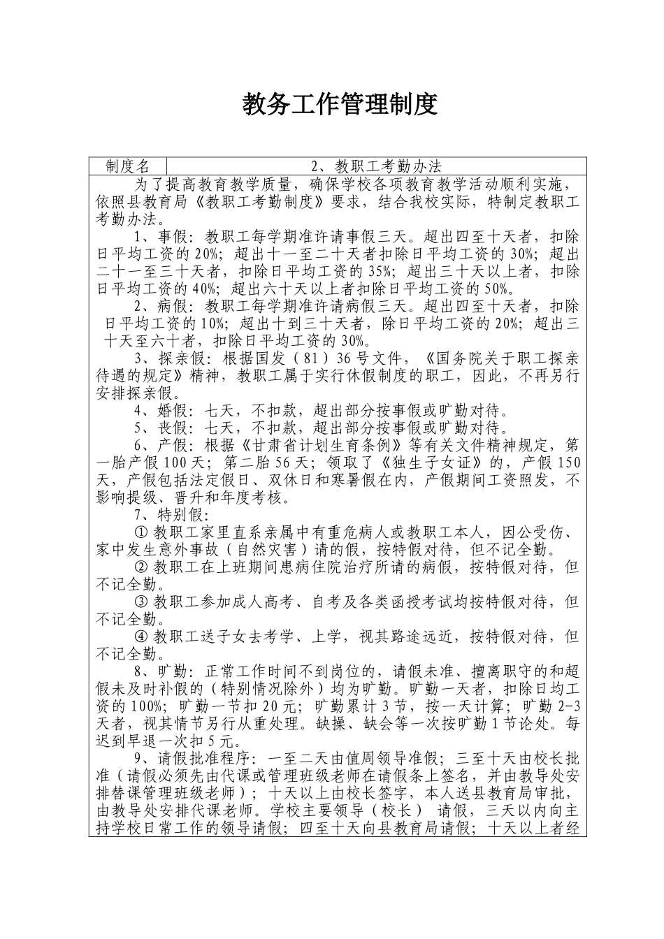 教务工作管理制度_第2页