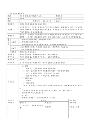 教案1.3简谐运动的图像和公式