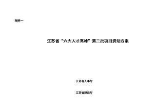 教育行业“六大人才高峰”资助项目初审情况汇总表