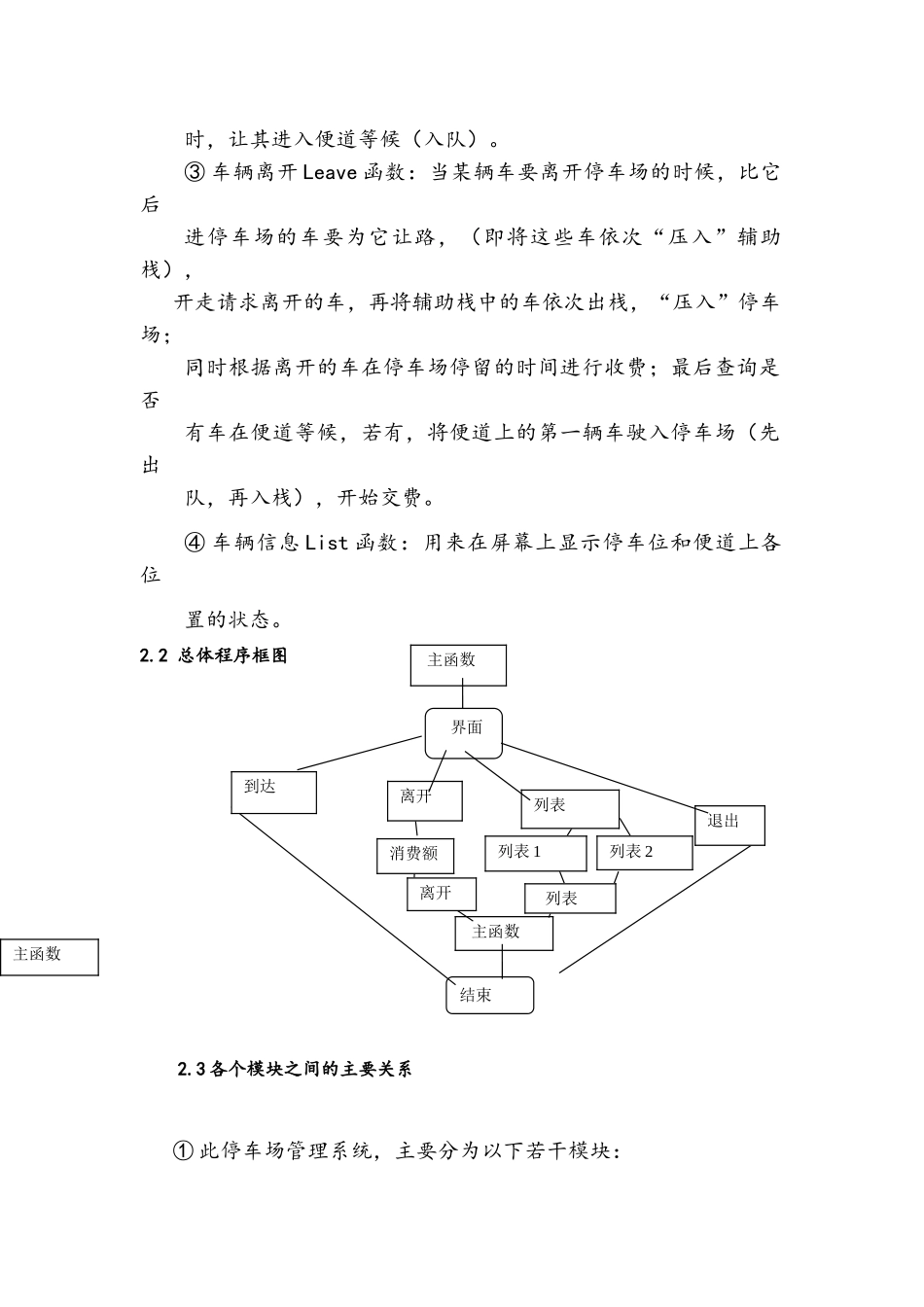 数据结构停车场系统设计报告1_第3页