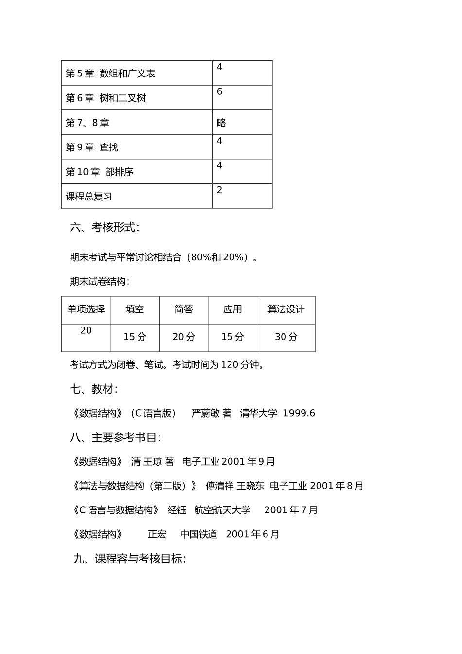 数据结构教学纲要_第2页