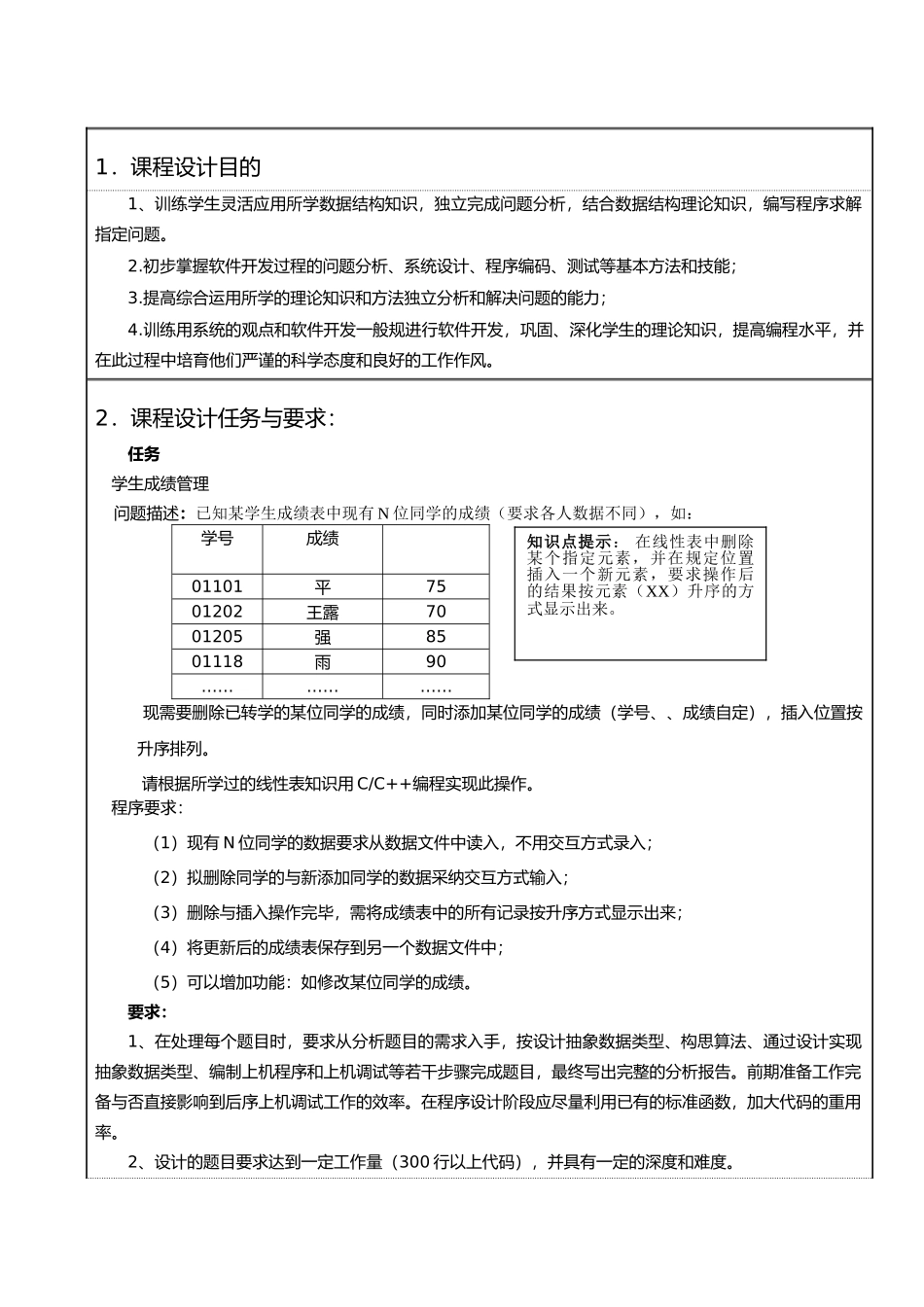 数据结构课程设计模板_第3页