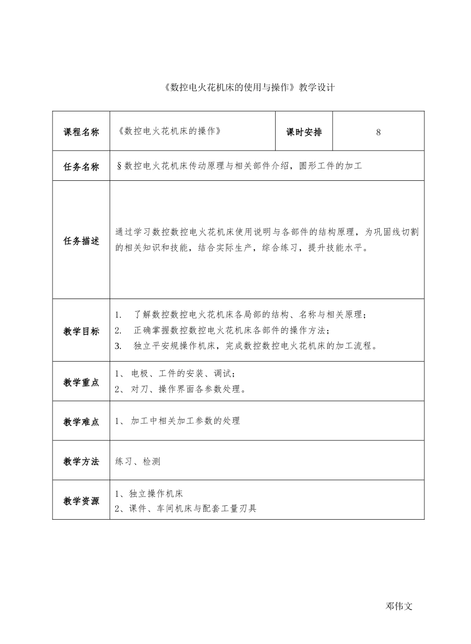 数控电火花机床的使用和操作_第1页
