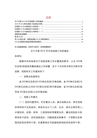 整套巡察工作范文