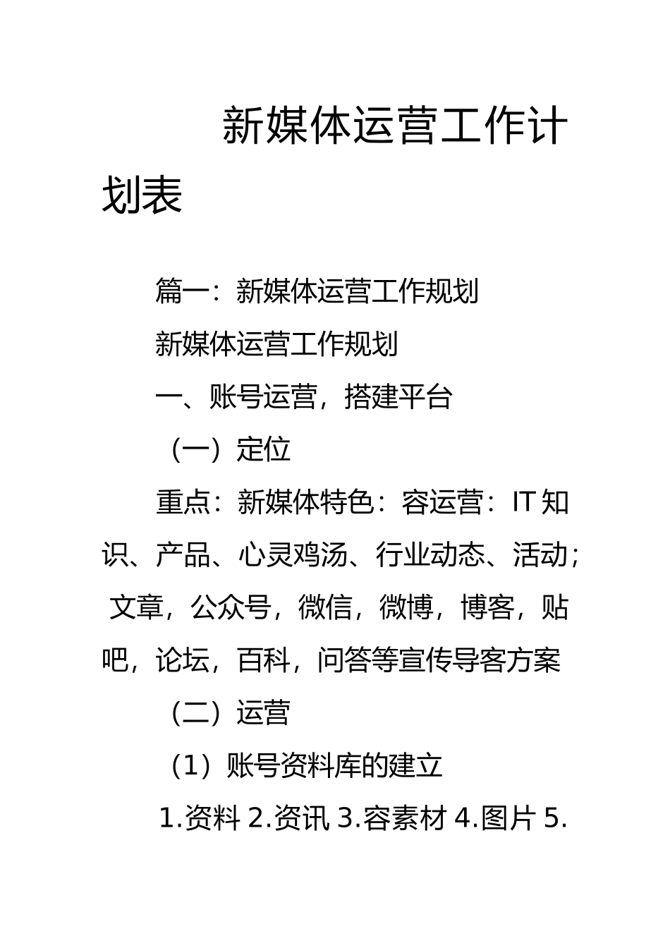 新媒体运营工作计划总结总结表_第1页