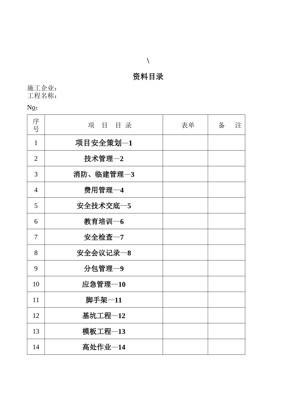 新安全管理资料表格1_第1页