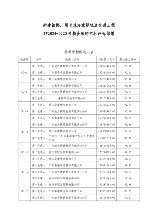 新建铁路广州至珠海城际轨道交通工程