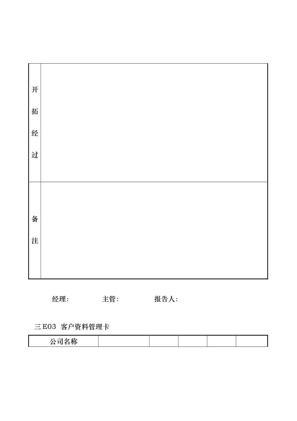 新开发客户报告表与客户资料管理卡_第3页