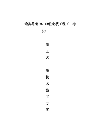 新技术应用施工方案